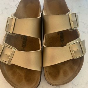 Birkenstock Gold Arizona Sandals